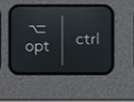 Opt / Ctrl (R) Klawisz zapasowy QWERTY (US) Czarny Logitech MX Keys